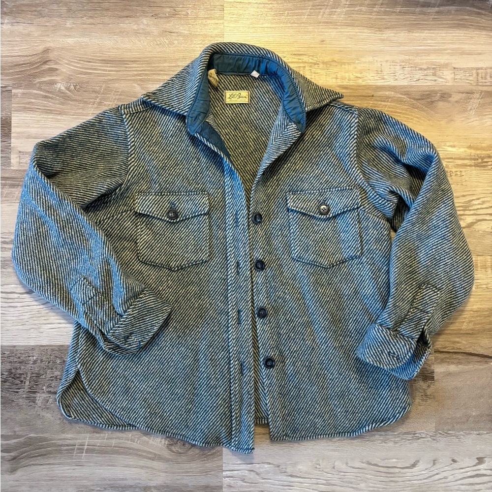 Vintage LL Bean 100% wool shirt jacket (size 16)
